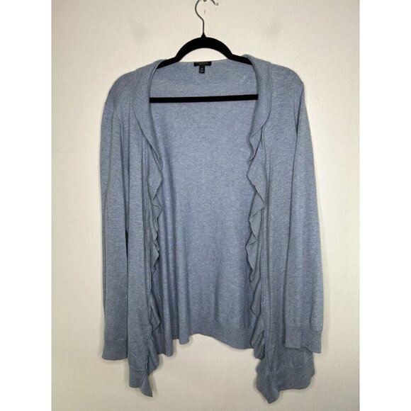 Talbots Women’s Long Sleeve Light Blue Cardigan Wool Blend Sweater Size Medium - Picture 1 of 12